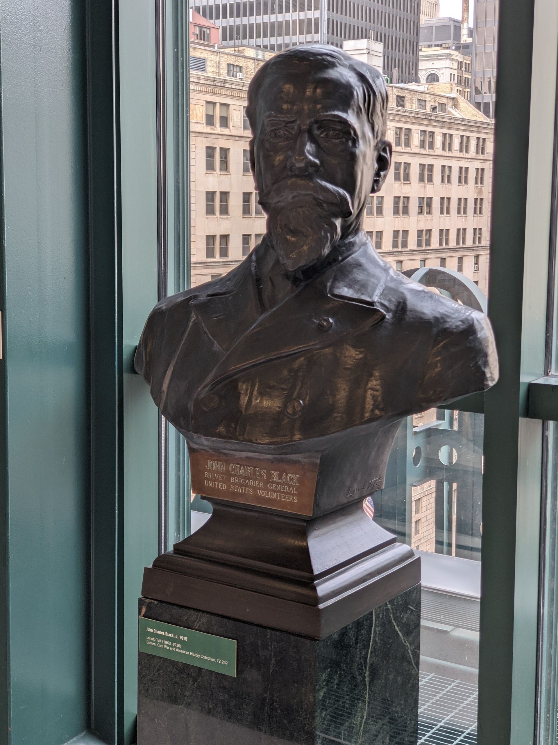 Picture of a bust of John Charles Black
