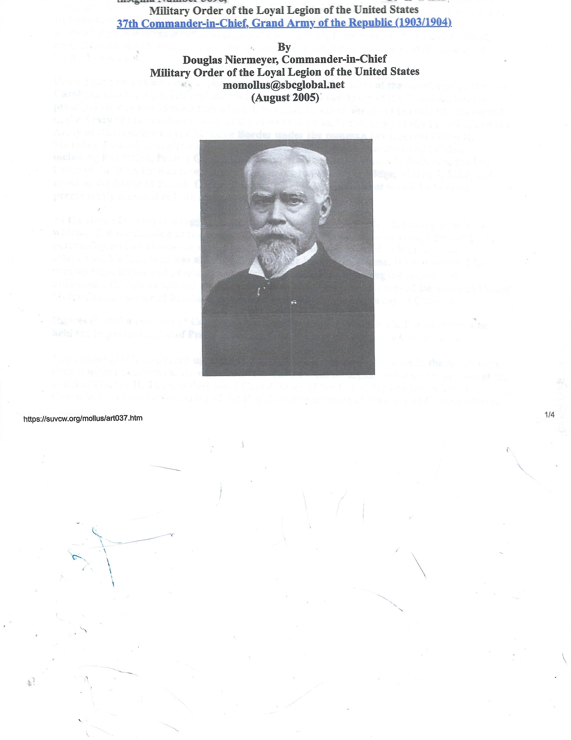 picture of John Black in a square. he has white hair and a moustache and beard.